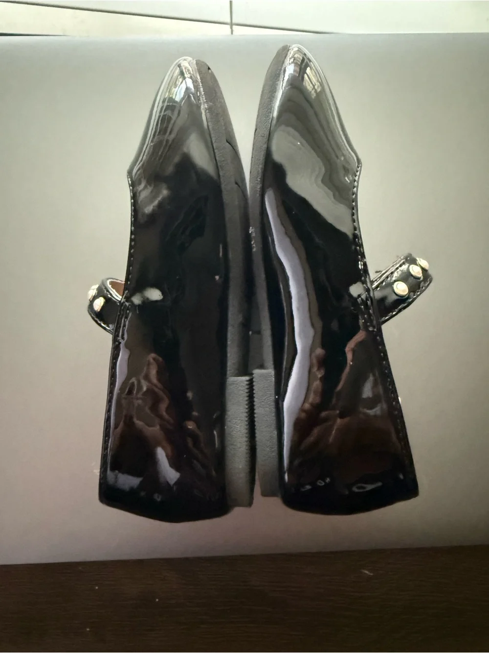 Gymboree Black Patent Mary Jane with Pearl-Trim Strap
